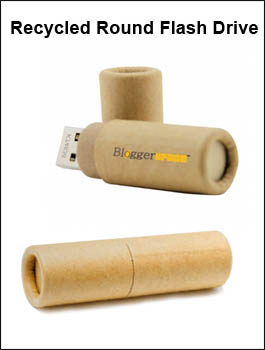 Recycled Round Flash Drive